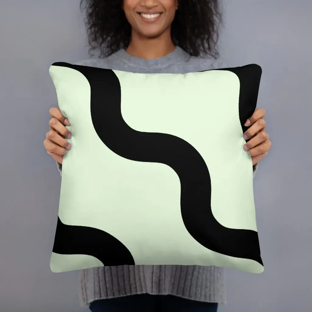 Wavy Line Design Pillow