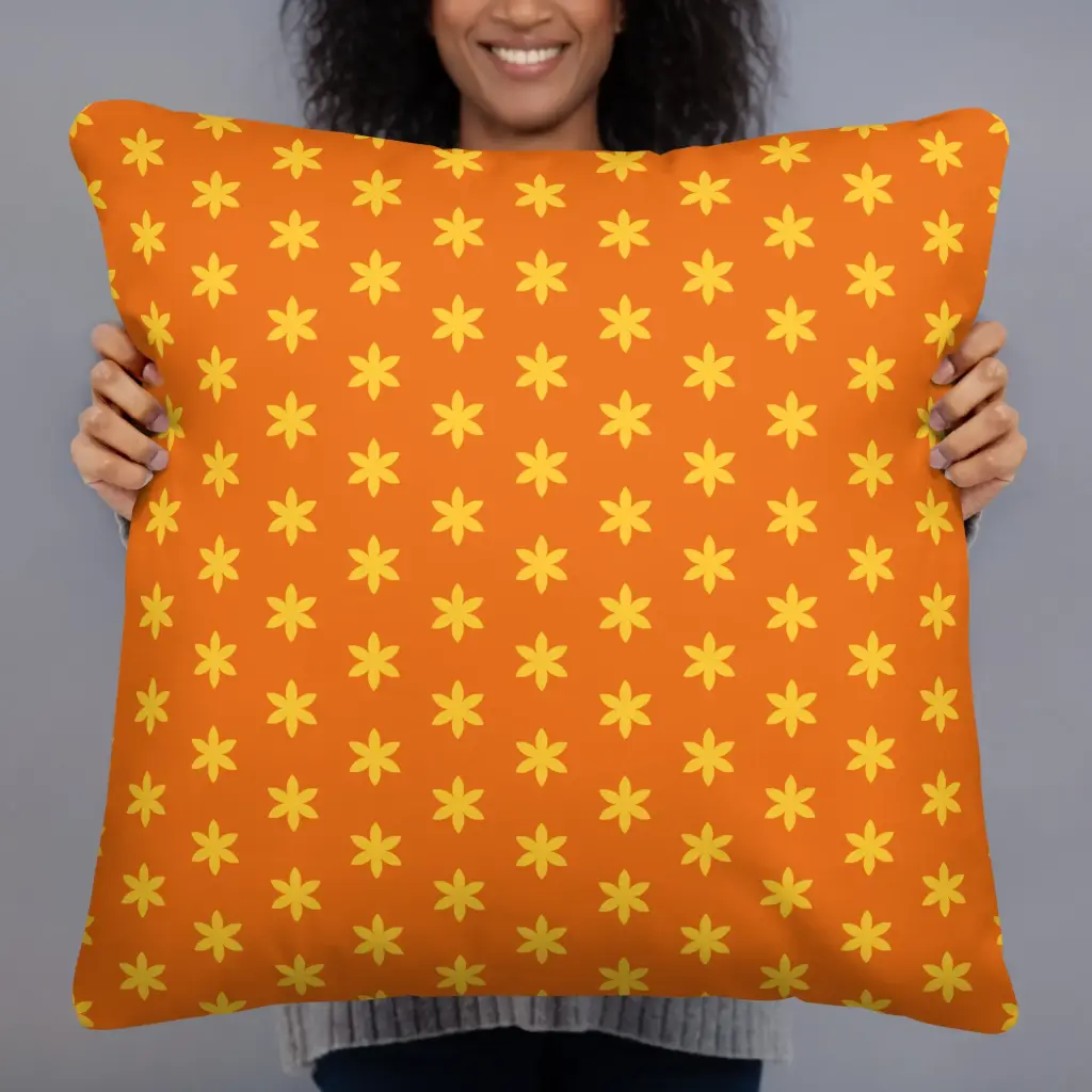 Tangerine Bloom Decorative Pillow