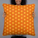 Tangerine Bloom Decorative Pillow