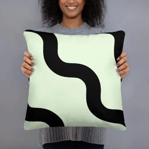 Wavy Line Design Pillow